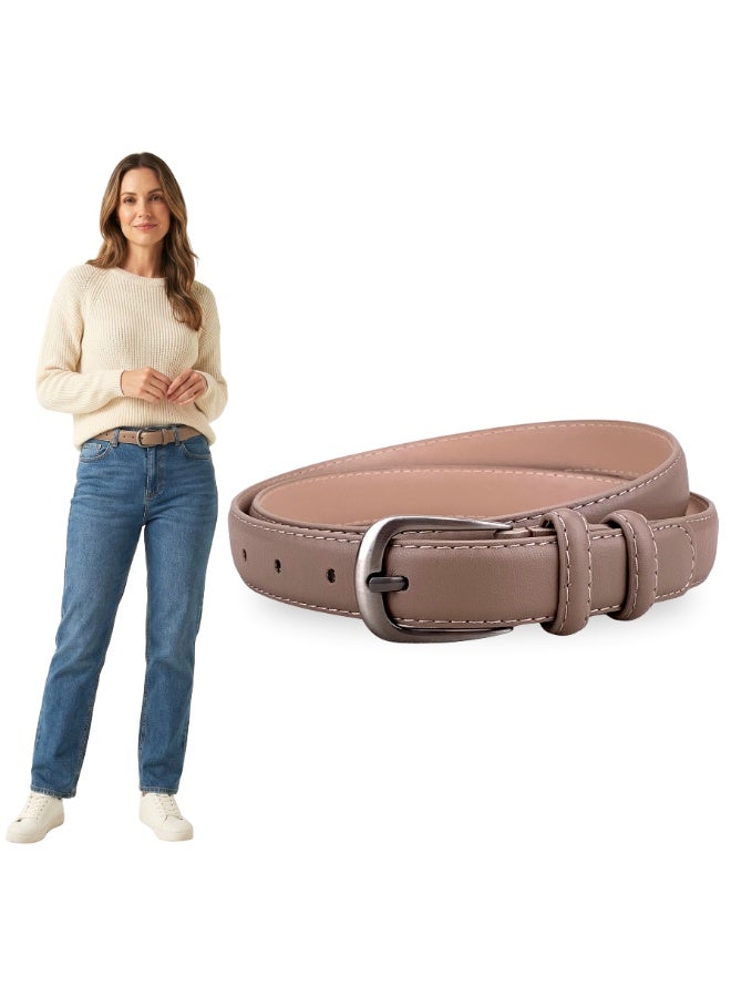 Classic Milano Women's Belt with Gift Box | Faux Leather Ladies Belt for Dresses, Jeans & Gowns | Stylish Womens Belt | Adjustable Girls Belt | Belt for Women with Elegant Buckle - Image 1